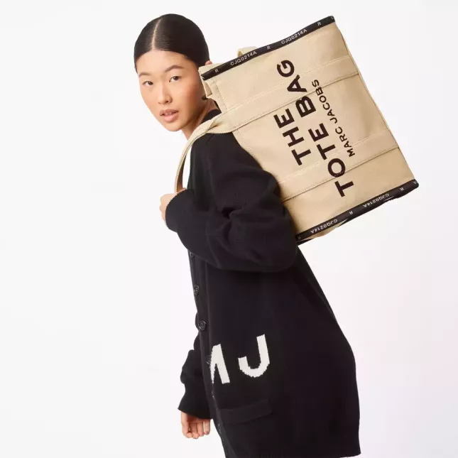 Сумка Marc Jacobs The Tote Bag Jacquard Large - warm sand