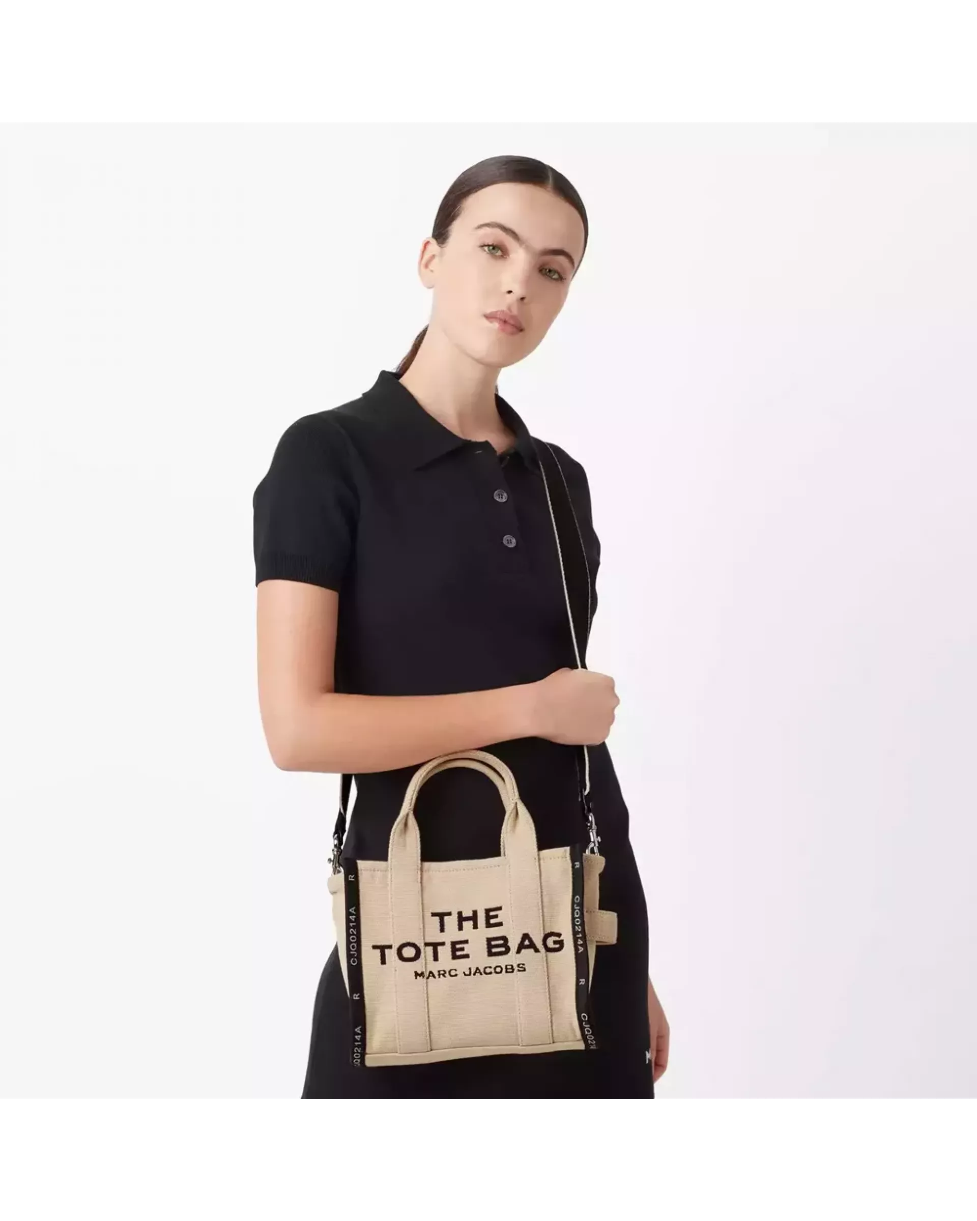 The Tote Bag Jacquard Small  - Warm Sand