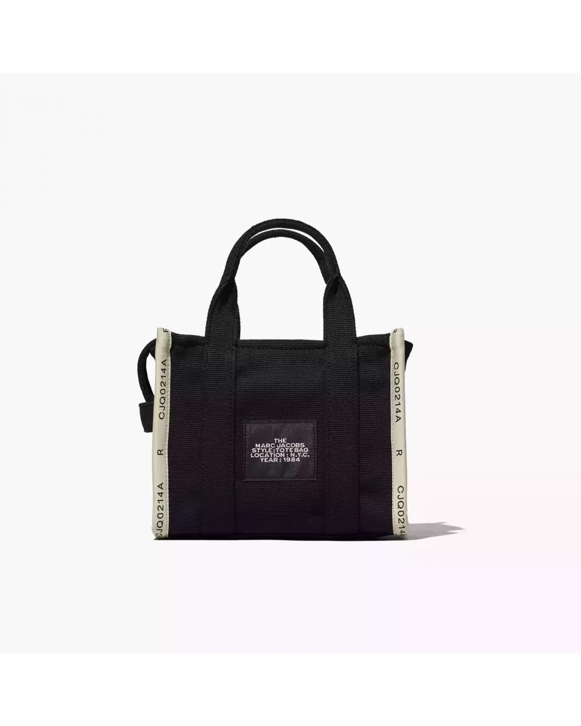 The Tote Bag Jacquard Small  - Black