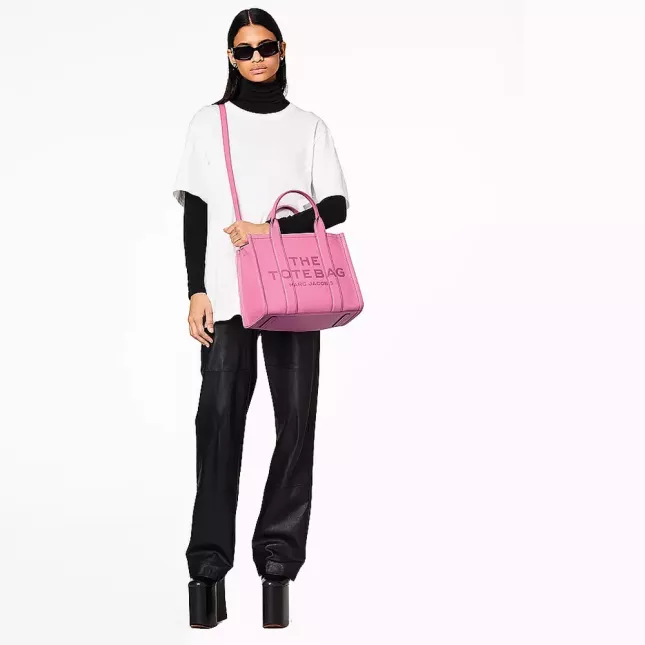  Marc Jacobs The Tote Bag Leather Medium - candy pink