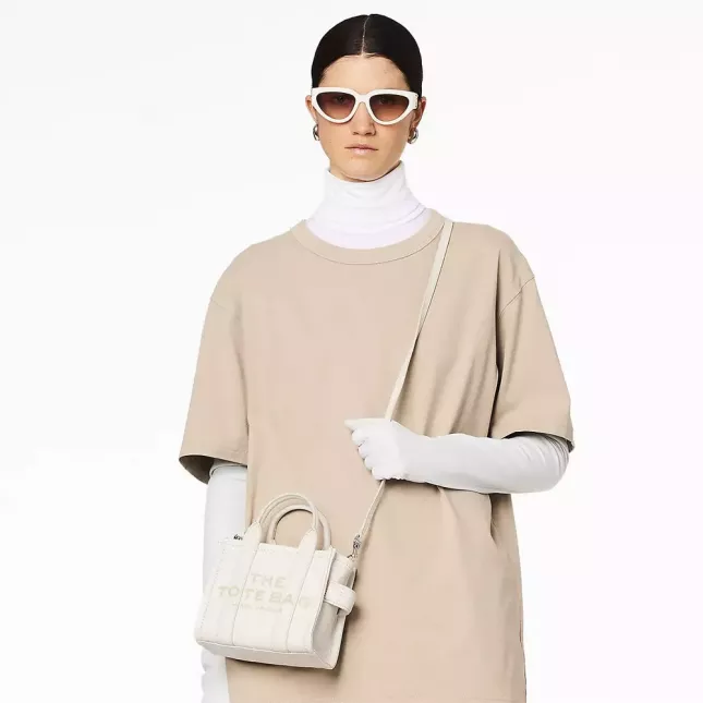 Сумка Marc Jacobs The Tote Bag Leather Micro - cotton silver