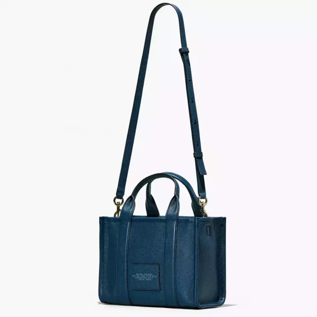 Marc Jacobs The Tote Bag Leather Small  - blue sea