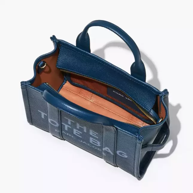 Marc Jacobs The Tote Bag Leather Small  - blue sea