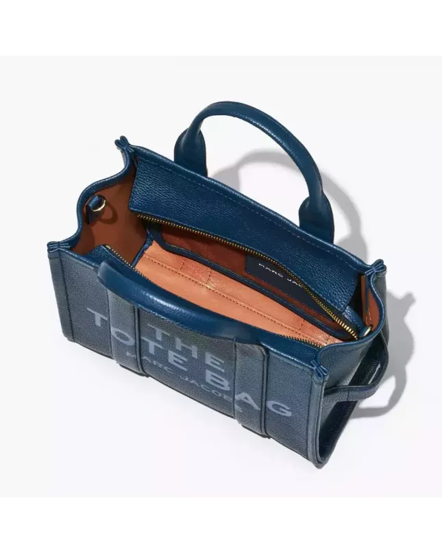 Marc Jacobs The Tote Bag Leather Small  - blue sea