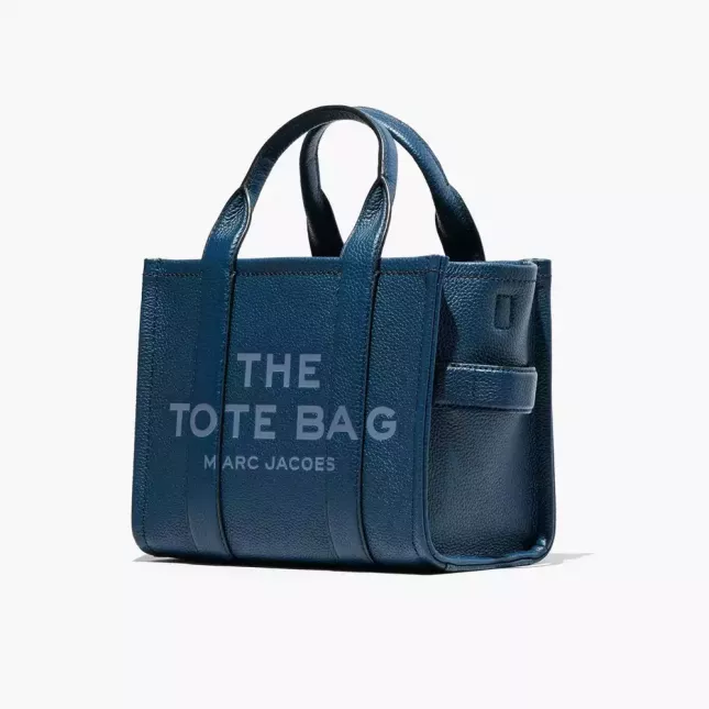 Marc Jacobs The Tote Bag Leather Small  - blue sea