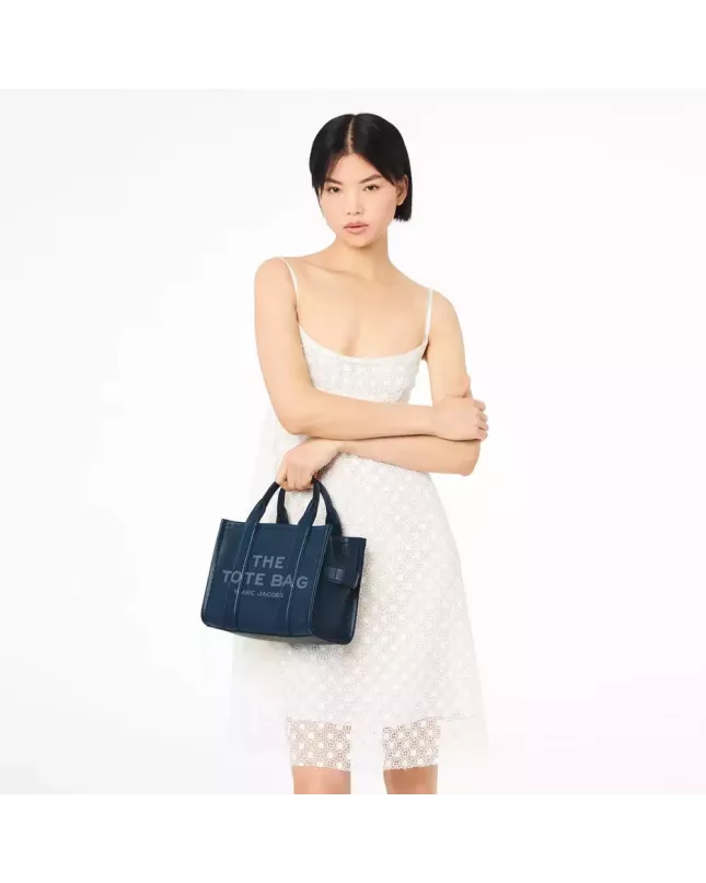 Marc Jacobs The Tote Bag Leather Small  - blue sea