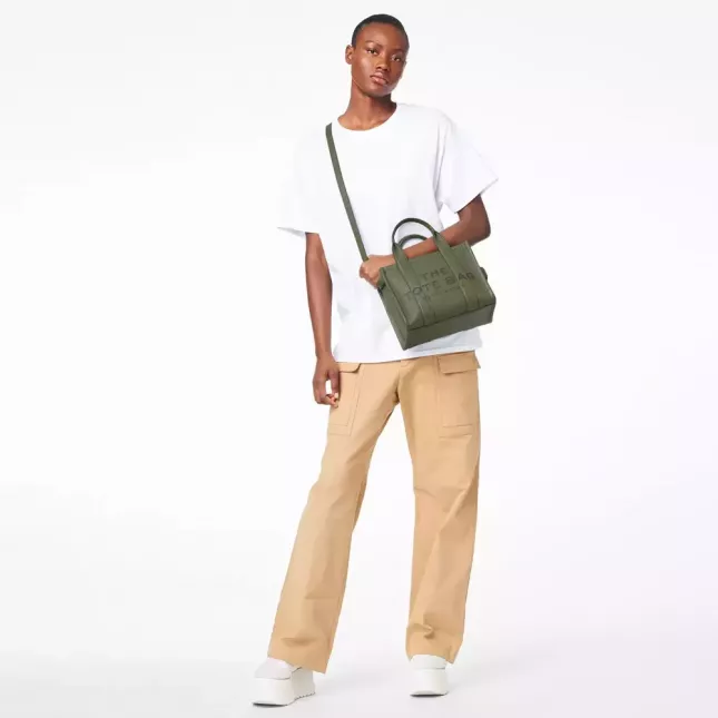 Marc Jacobs The Tote Bag Leather Small  - bronze green