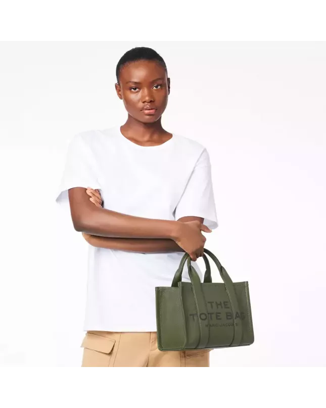 Marc Jacobs The Tote Bag Leather Small  - bronze green