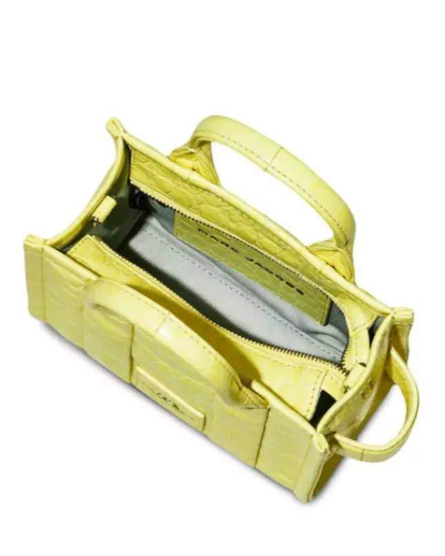  Marc Jacobs The Tote Bag Small Croc-Embossed - tender yellow