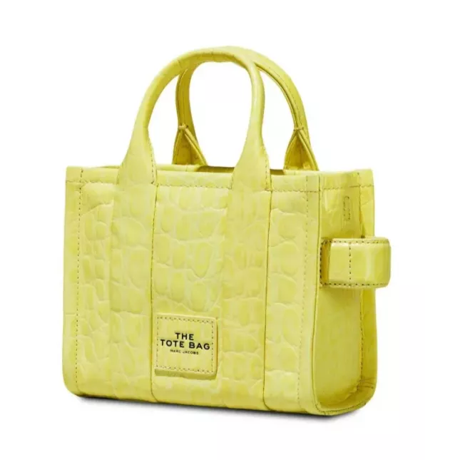  Marc Jacobs The Tote Bag Small Croc-Embossed - tender yellow