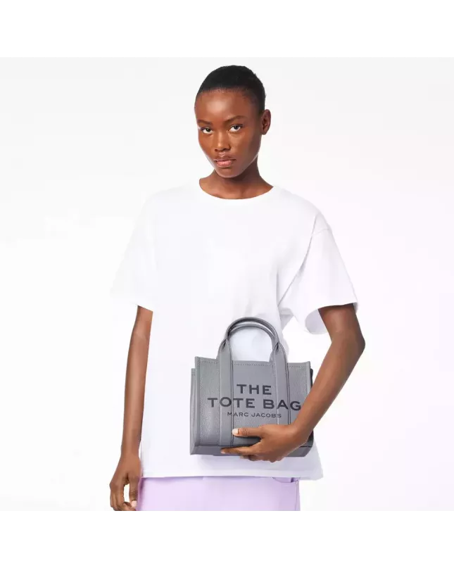  Marc Jacobs The Tote Bag Leather Small  Wolf - grey