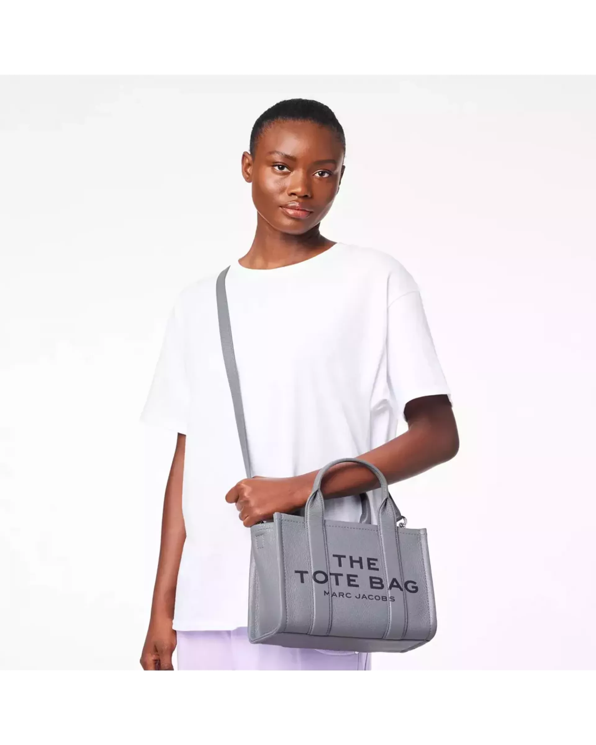 The Tote Bag Leather Small -  Wolf Grey