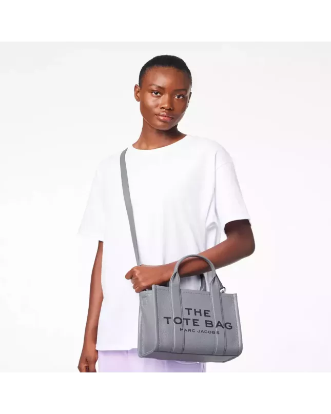  Marc Jacobs The Tote Bag Leather Small  Wolf - grey