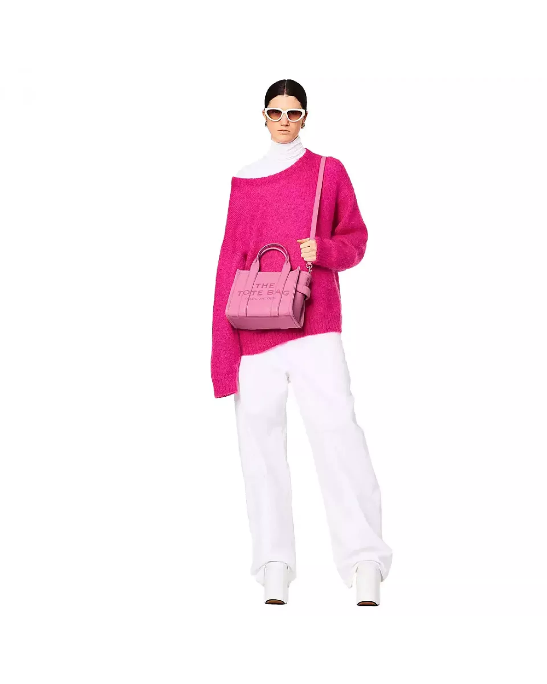 The Tote Bag Leather Small - Candy Pink