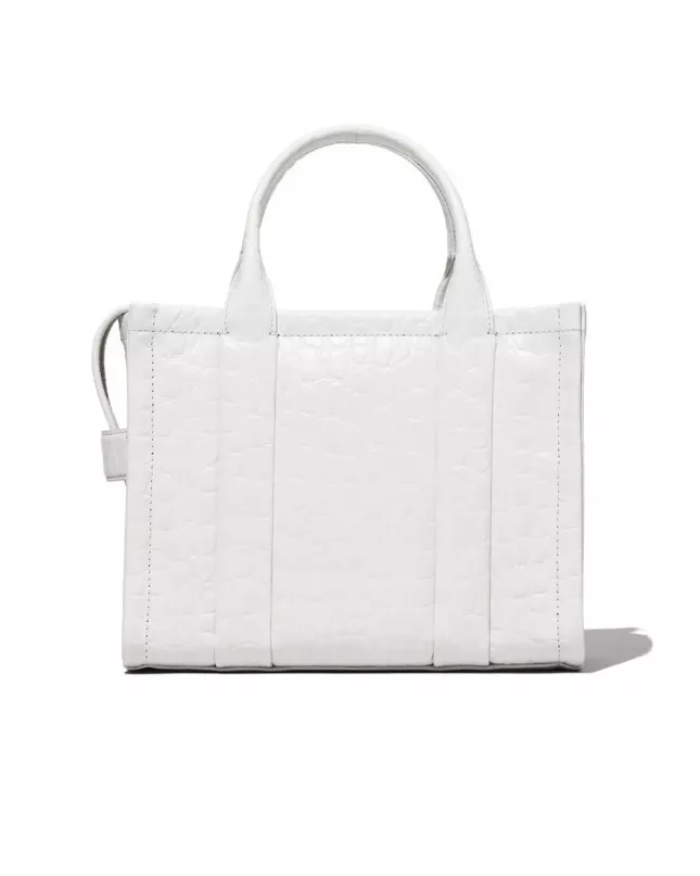Marc Jacobs The Tote Bag Small  Croc-Embossed - white