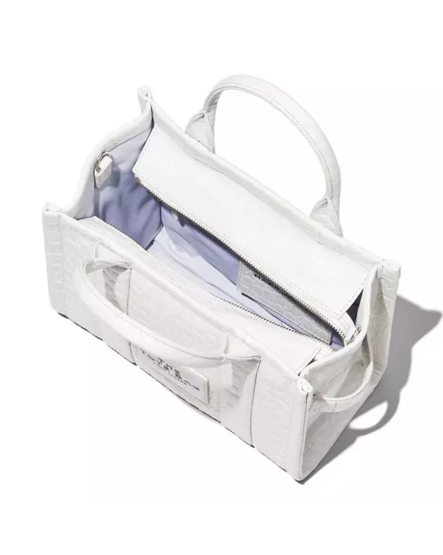 Marc Jacobs The Tote Bag Small  Croc-Embossed - white