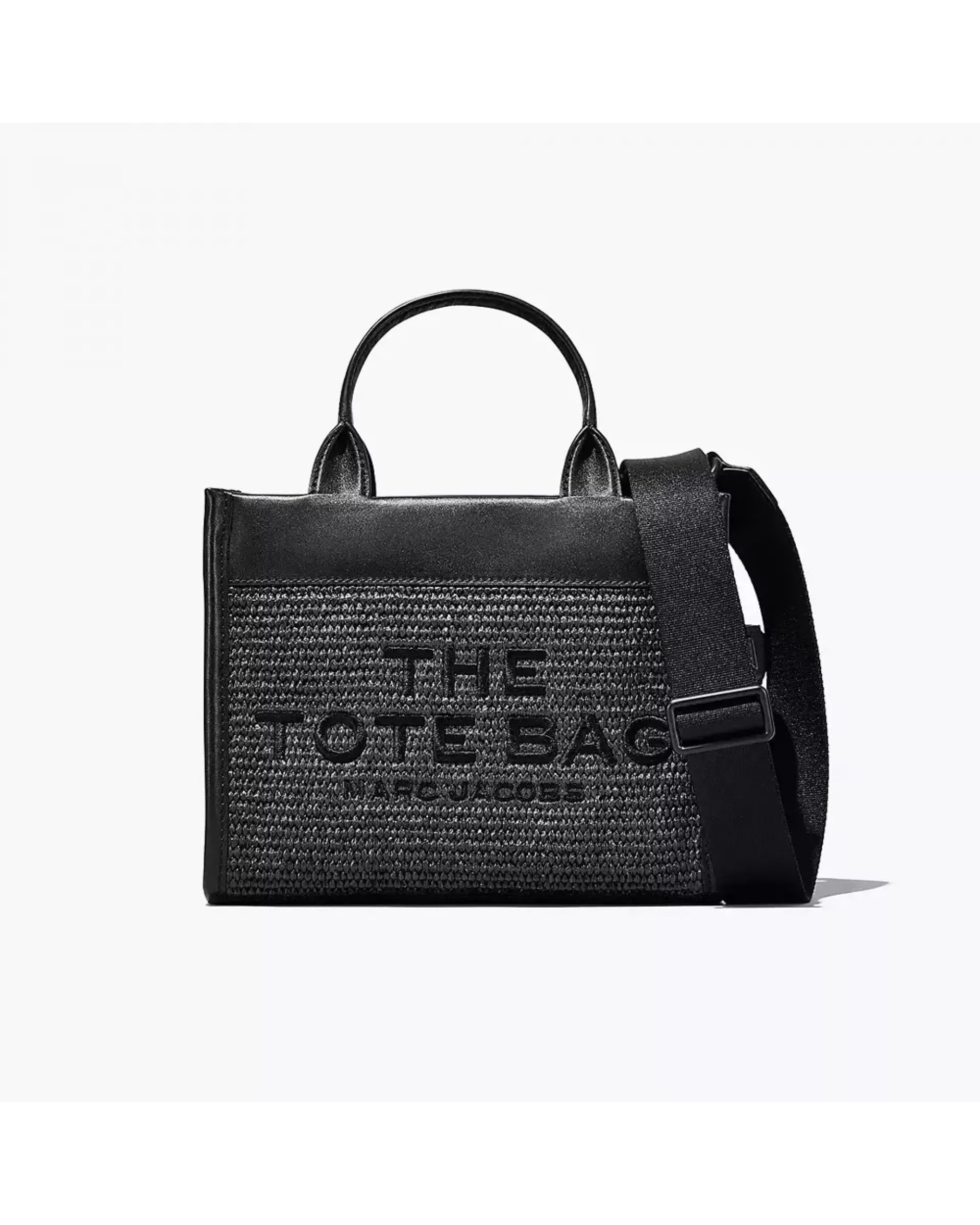 The Tote Bag Woven Dtm Small  - black
