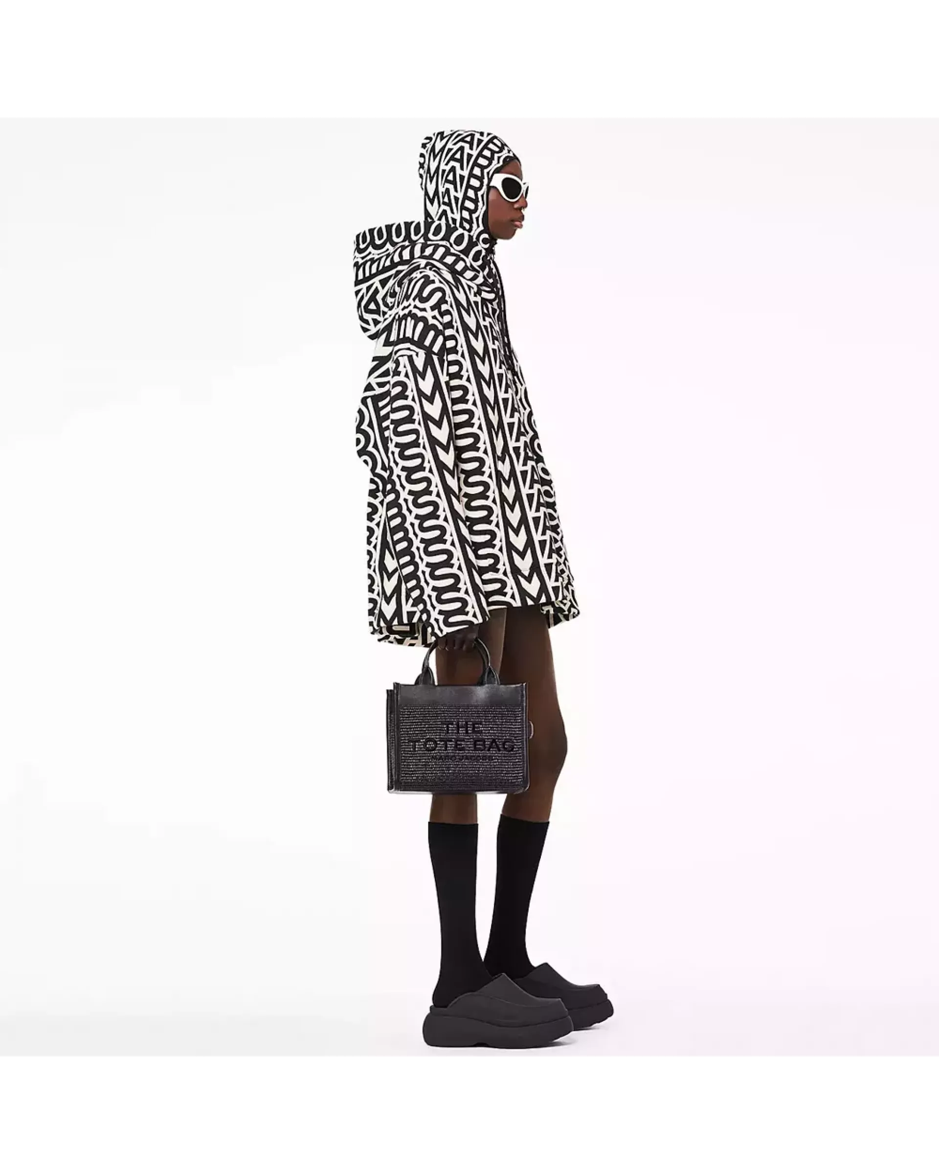 The Tote Bag Woven Dtm Small  - black