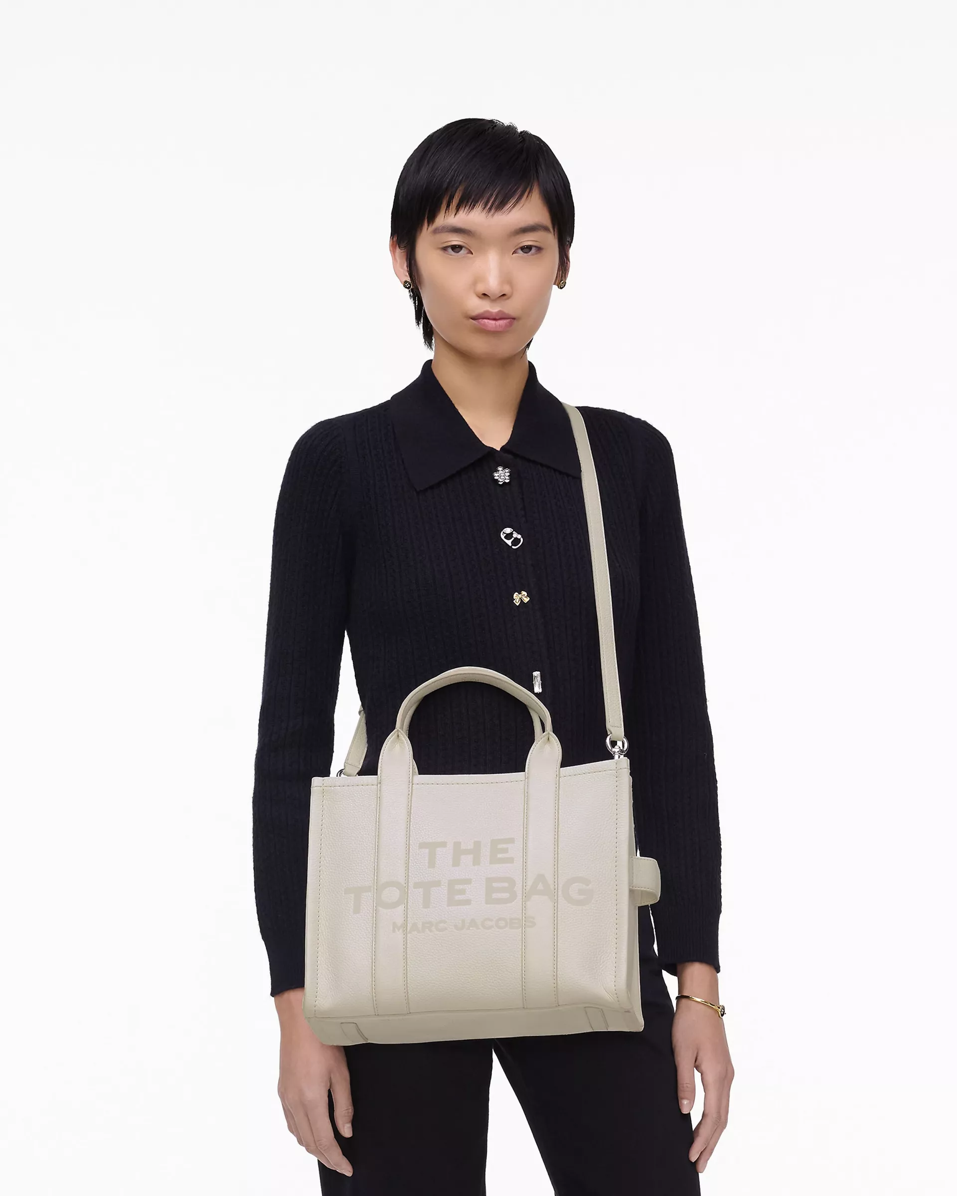 The Tote Bag Leather Small  - Cotton