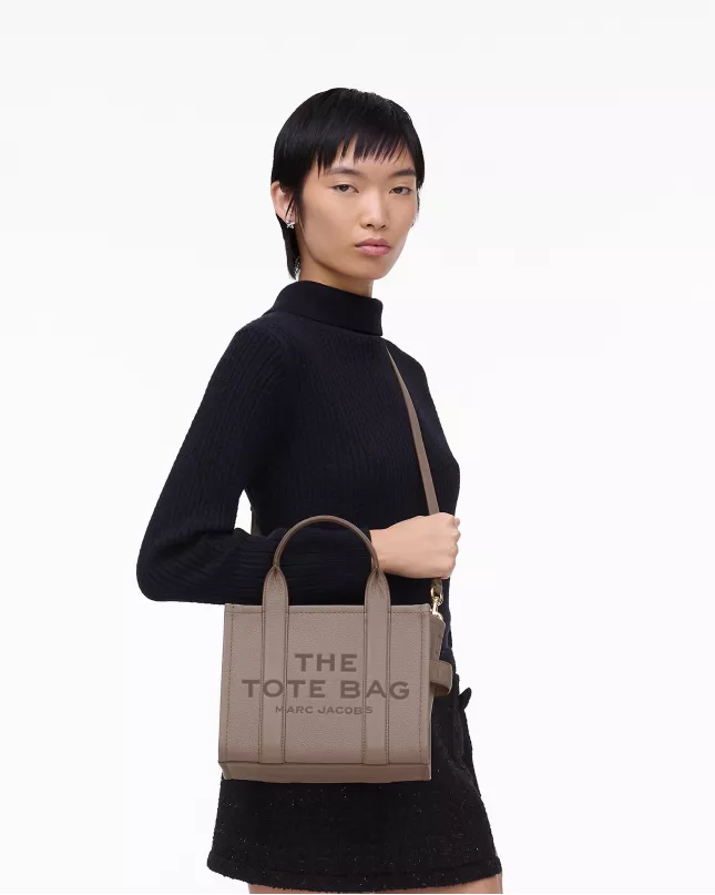 Marc Jacobs The Tote Bag Leather Small - cement