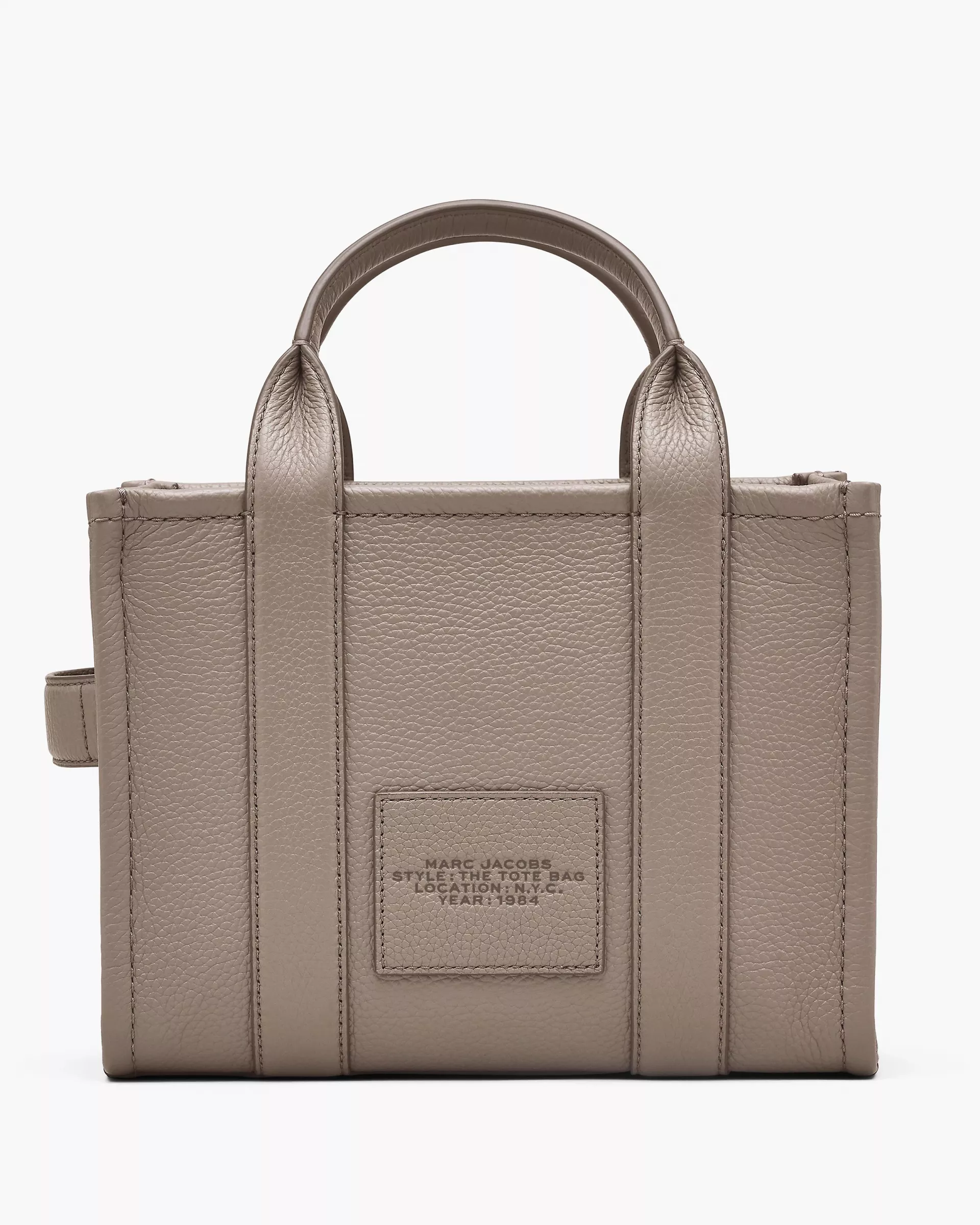 The Tote Bag Leather Small - Cement