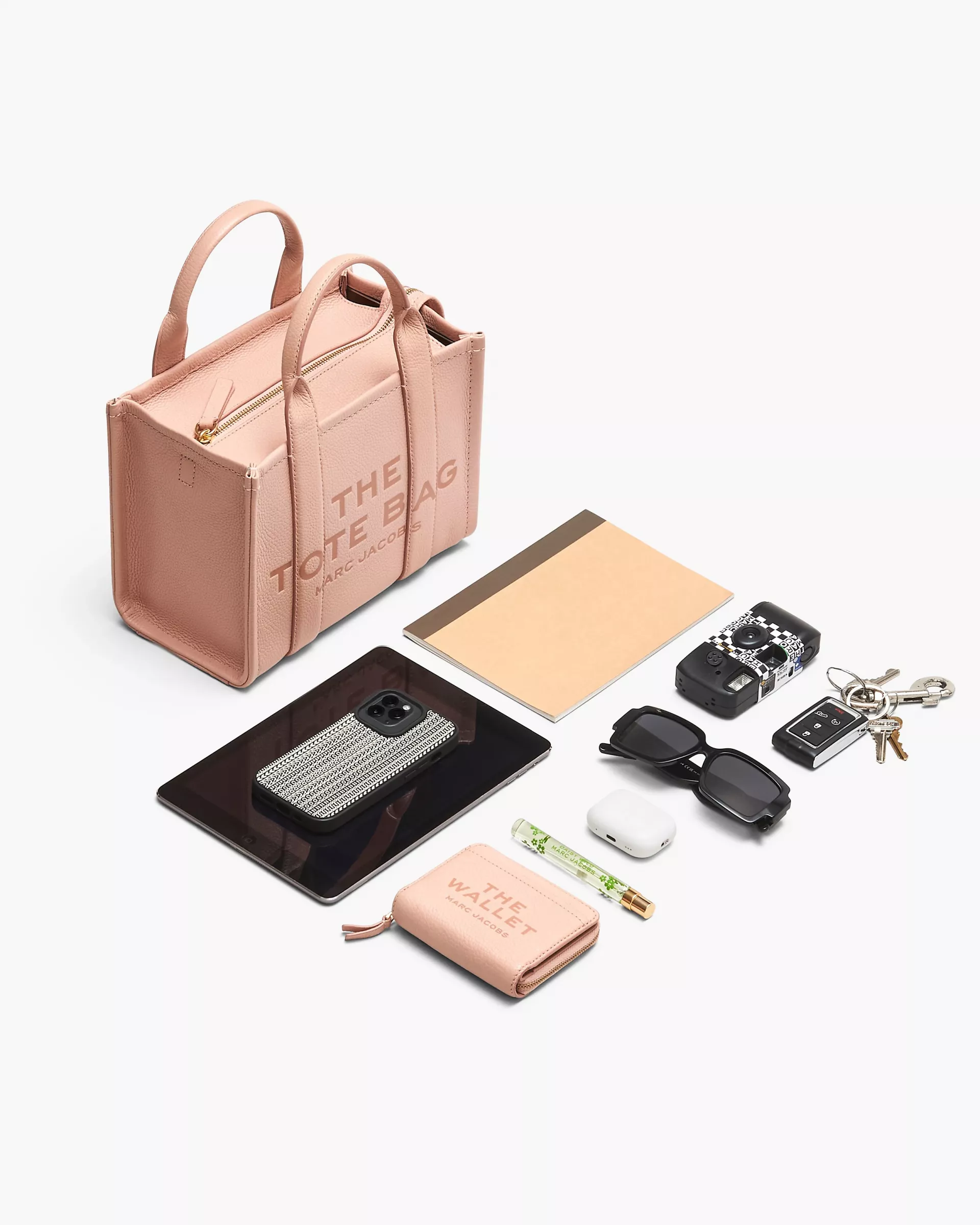 The Tote Bag Leather Small - Cement
