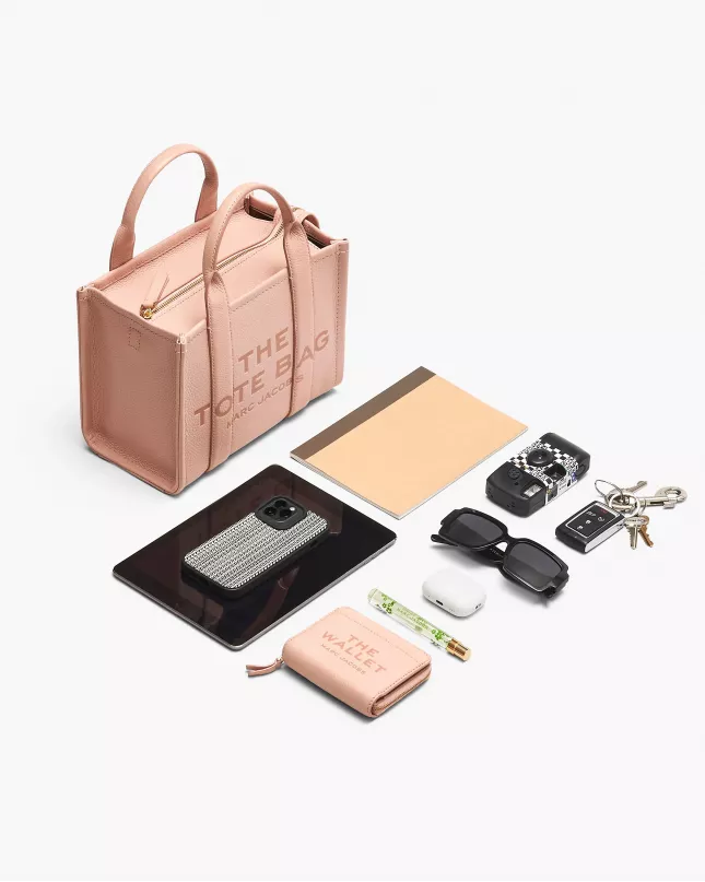 Marc Jacobs The Tote Bag Leather Small - cement