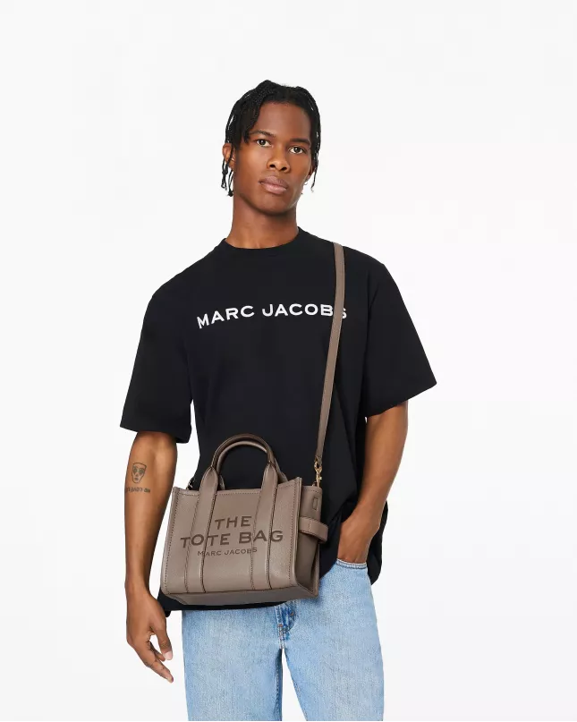 Marc Jacobs The Tote Bag Leather Small - cement