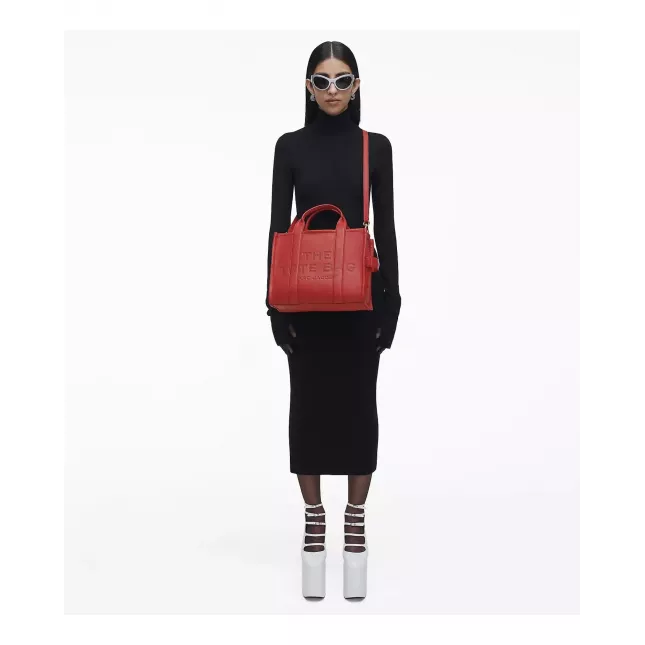 Marc Jacobs The Tote Bag Leather Medium - true red