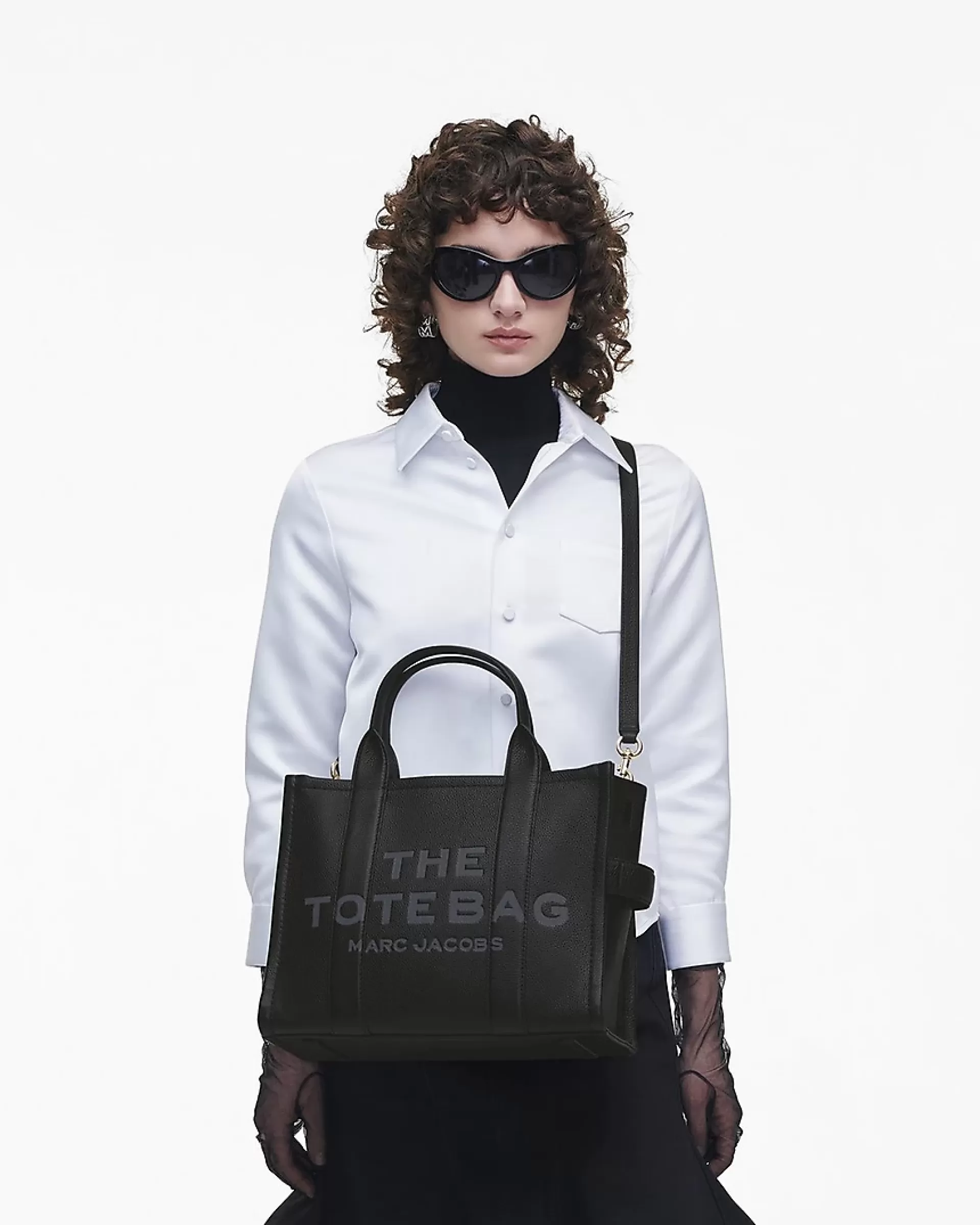 The Tote Bag Leather Medium - Black
