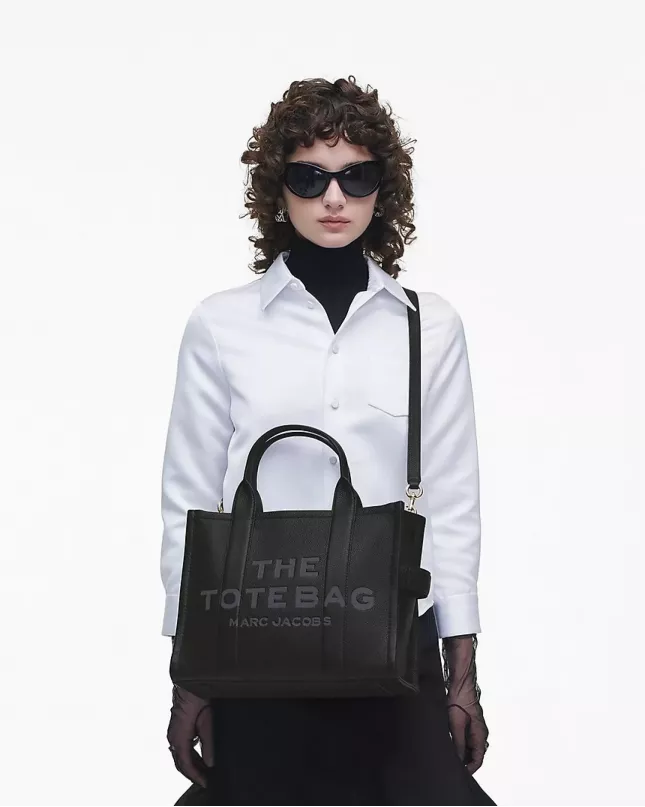 Marc Jacobs The Tote Bag Leather Medium - black