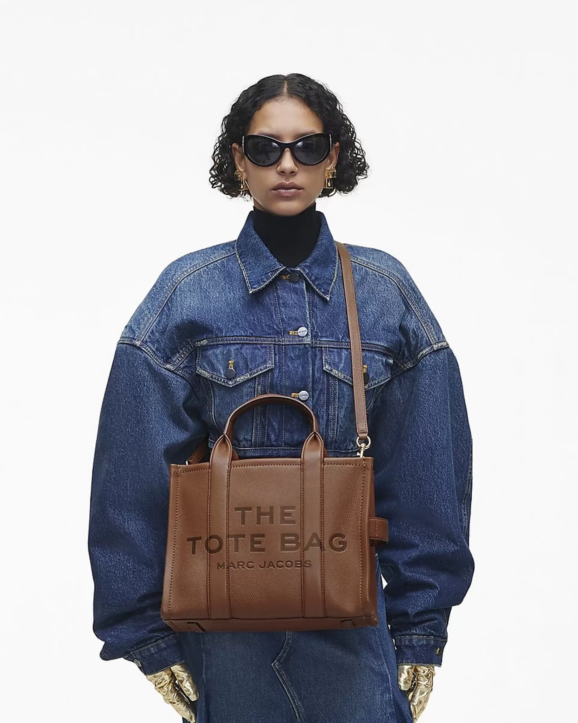 Сумка Marc Jacobs The Tote Bag Leather Medium - argan oil