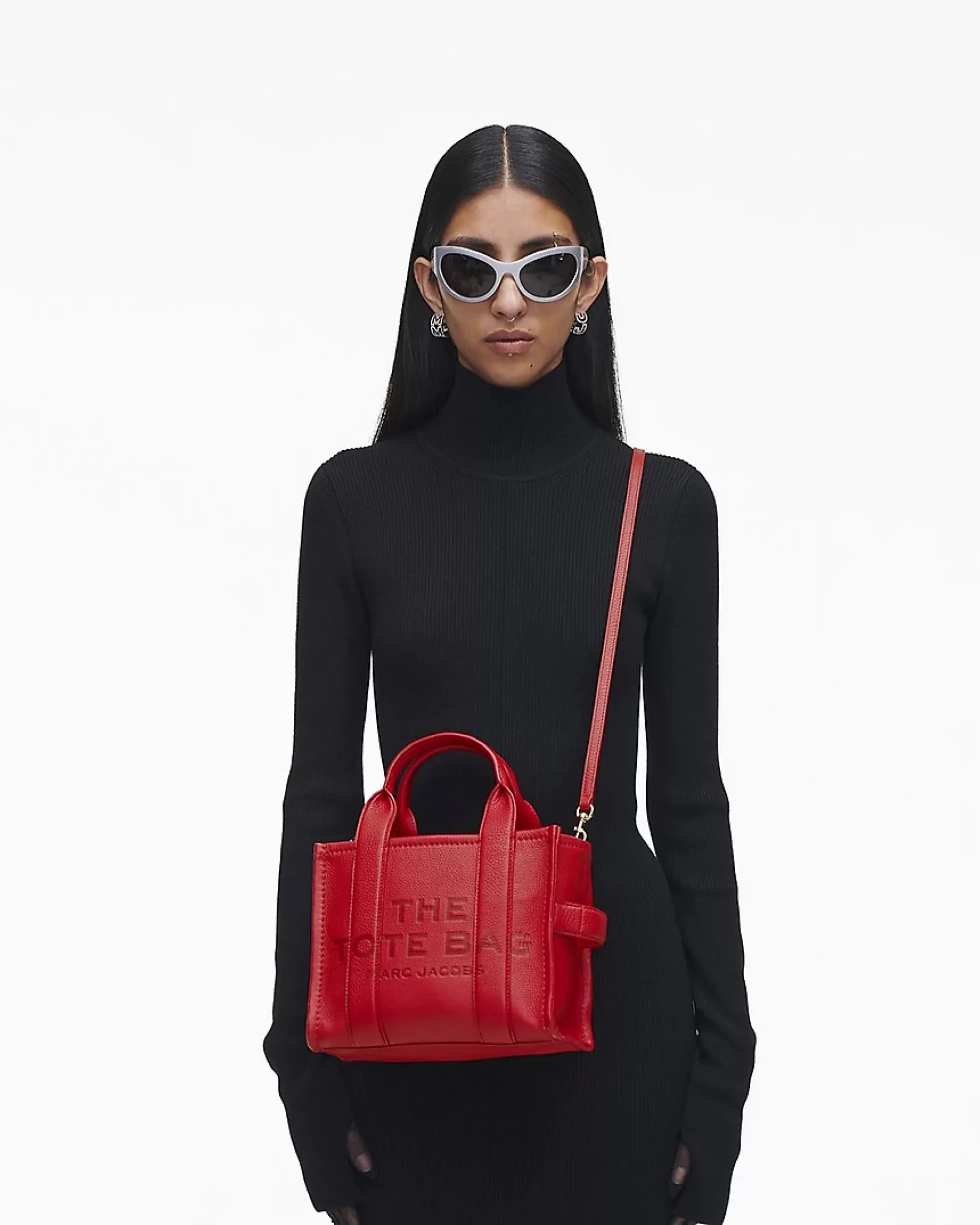 The Tote Bag Leather Medium - Trued Red