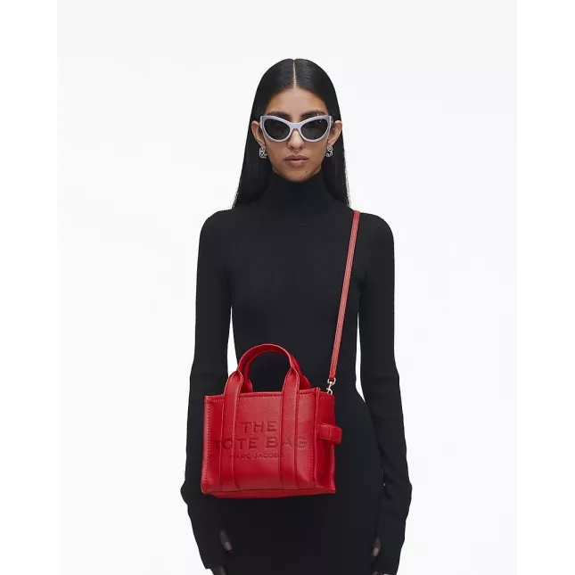 Marc Jacobs The Tote Bag Leather Medium - true red