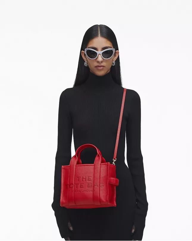 Marc Jacobs The Tote Bag Leather Medium - true red
