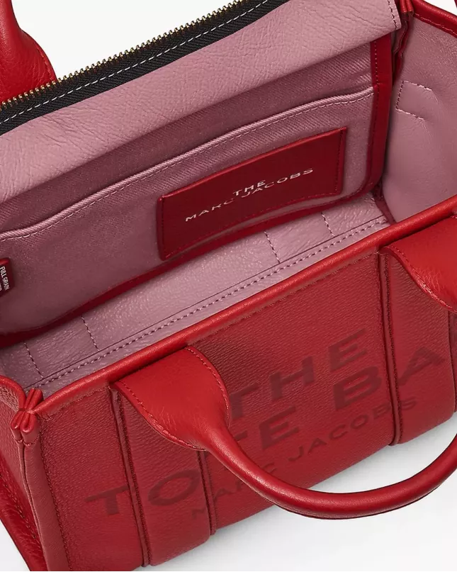 Marc Jacobs The Tote Bag Leather Medium - true red