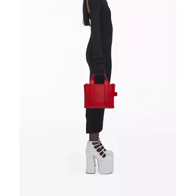 Marc Jacobs The Tote Bag Leather Medium - true red