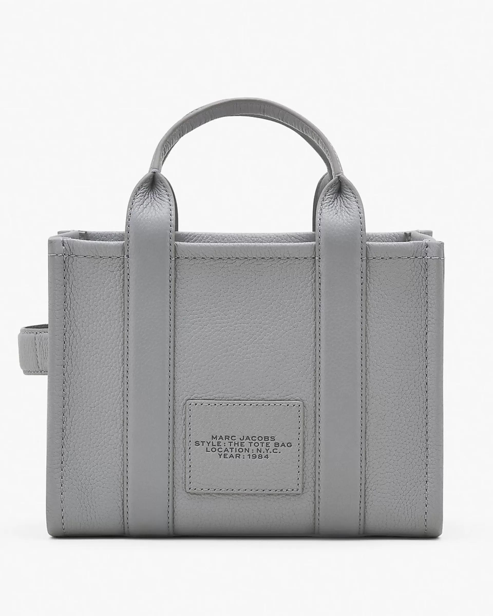 The Tote Bag Leather Medium - Wolf Grey