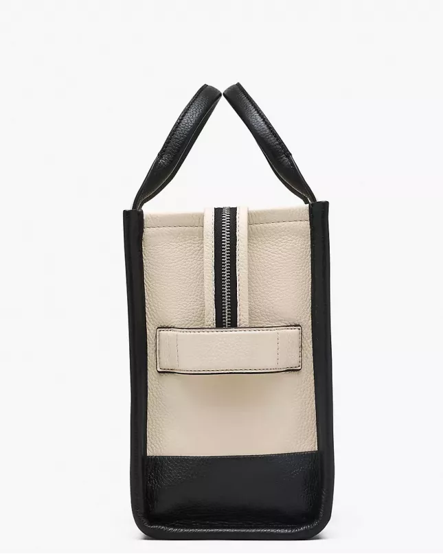 Marc Jacobs The Tote Bag Leather Colorblock Small  - ivory multi