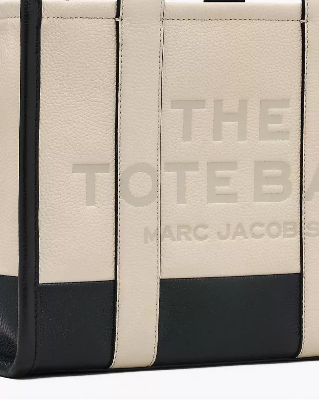 Marc Jacobs The Tote Bag Leather Colorblock Small  - ivory multi