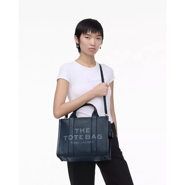  Marc Jacobs The Tote Bag Leather Medium - blue sea