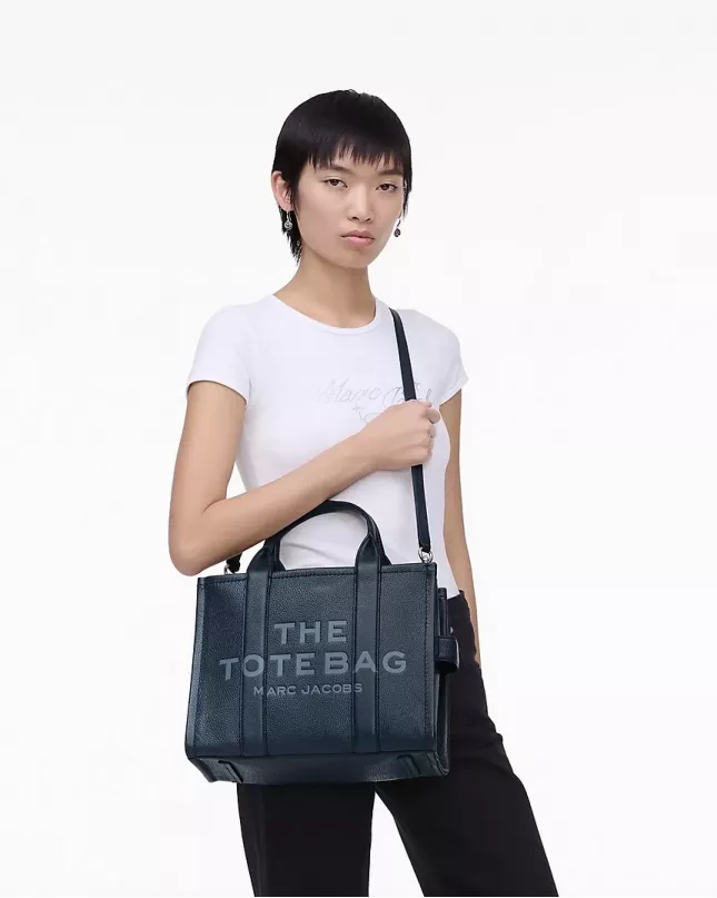  Marc Jacobs The Tote Bag Leather Medium - blue sea