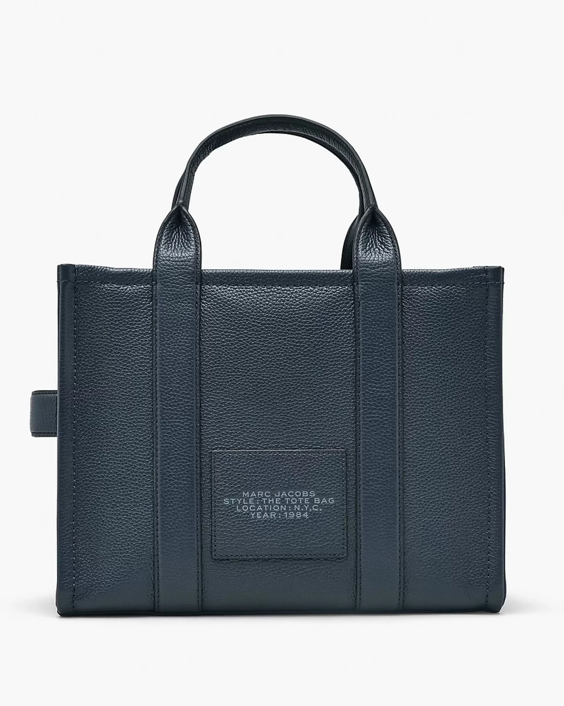 The Tote Bag Leather Medium - Blue Sea