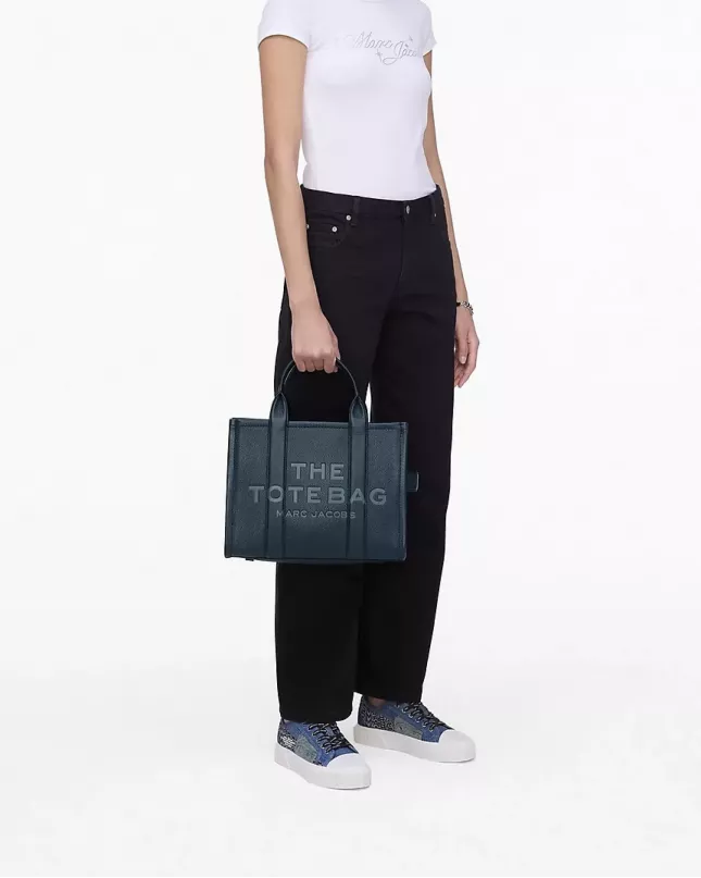  Marc Jacobs The Tote Bag Leather Medium - blue sea