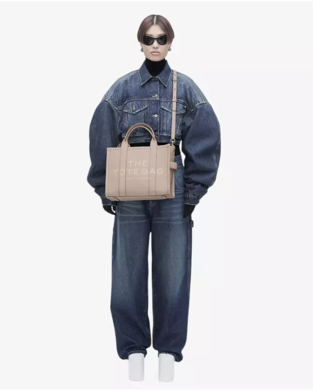  Marc Jacobs The Tote Bag Leather Medium - twine