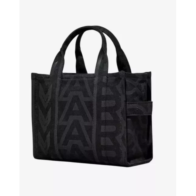 Marc Jacobs The Monogram Denim Medium Tote Bag Black Multi