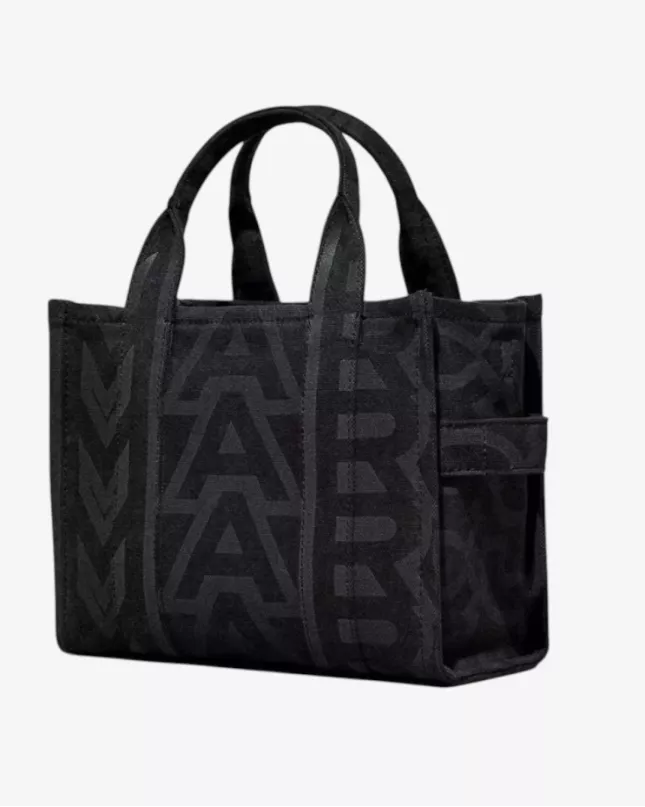 Marc Jacobs The Monogram Denim Medium Tote Bag Black Multi