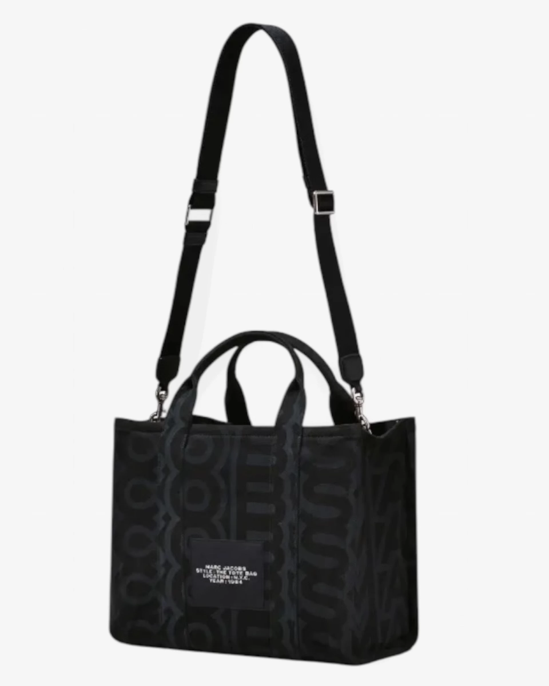 The Monogram Denim Medium Tote Bag Black Multi