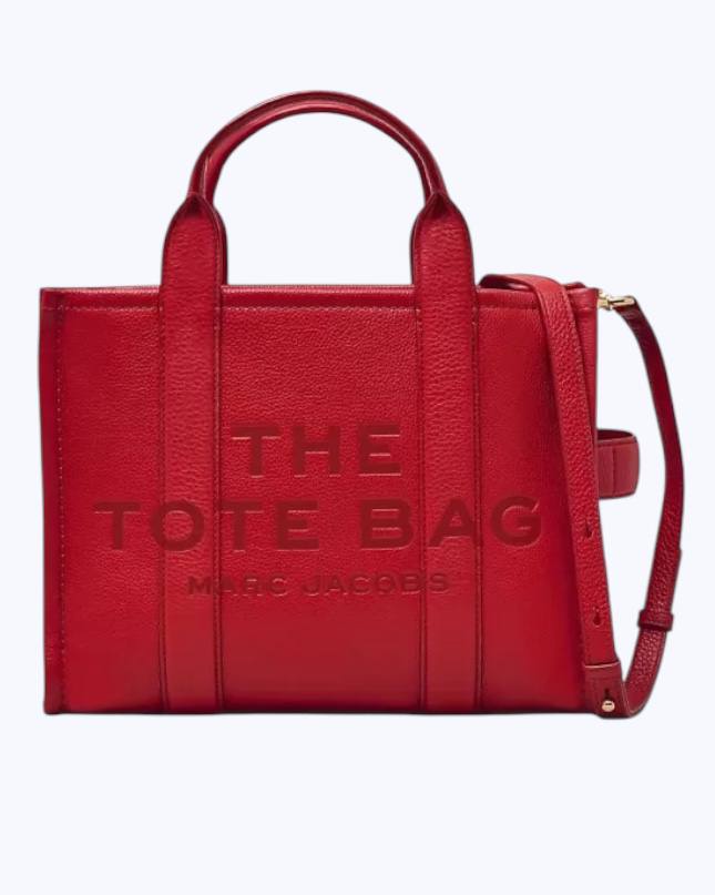 Marc Jacobs The Tote Bag Leather Medium - true red