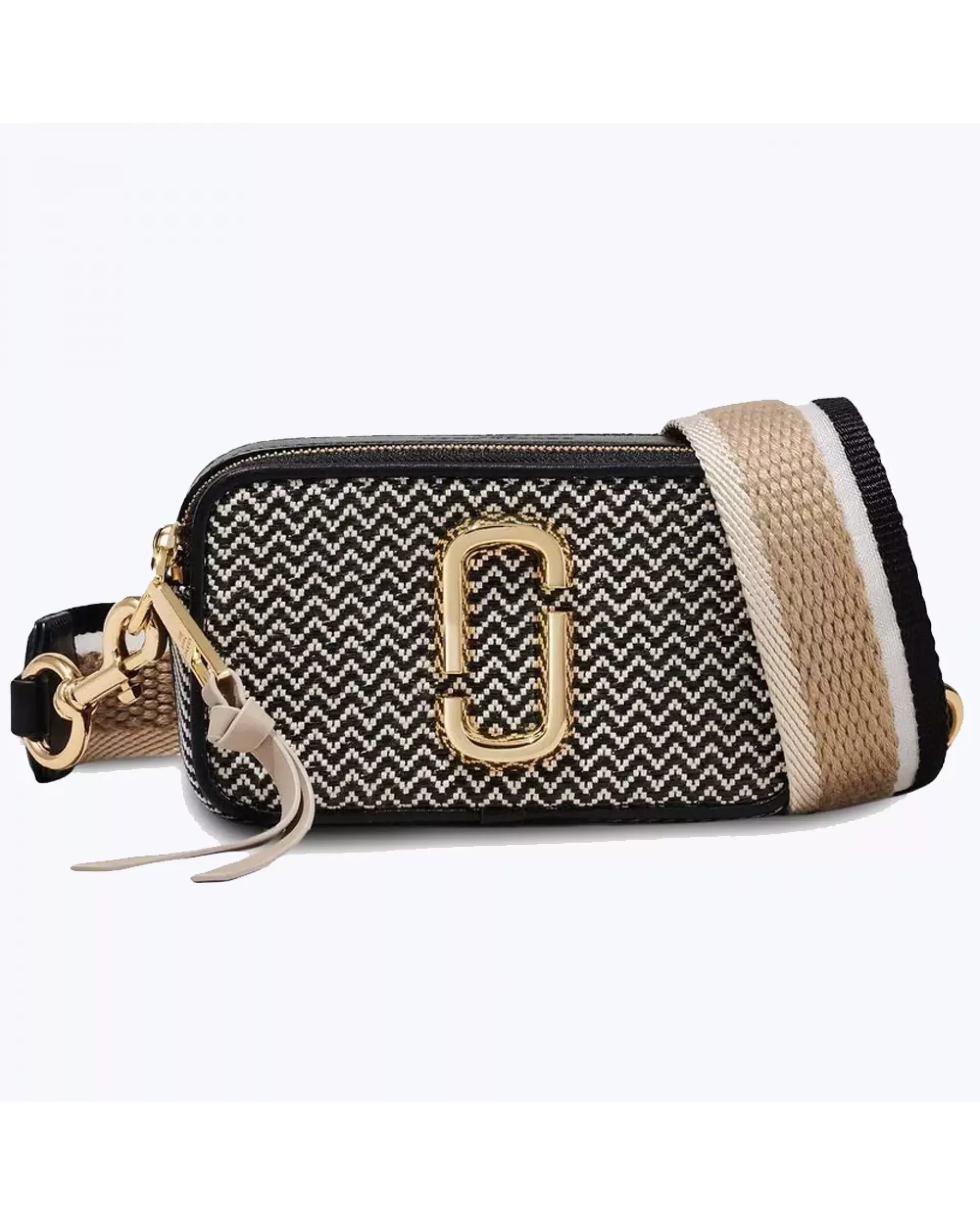 Сумка Marc Jacobs the mixed media snapshot crossbody bag black